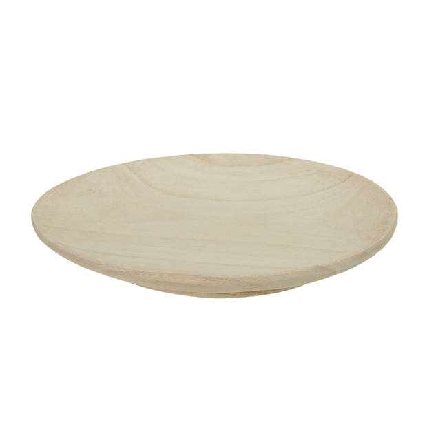 Othmar Decorations kaarsen plateau - hout - D20 x H2 cm - Decoratieve Schaal (binnen)