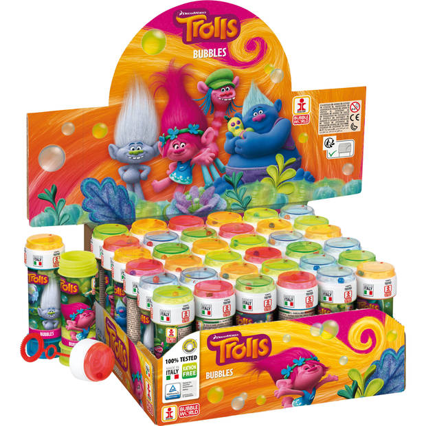 Bellenblaas - Trolls/trollen - 50 ml - voor kinderen - uitdeel cadeau/kinderfeestje - Bellenblaas