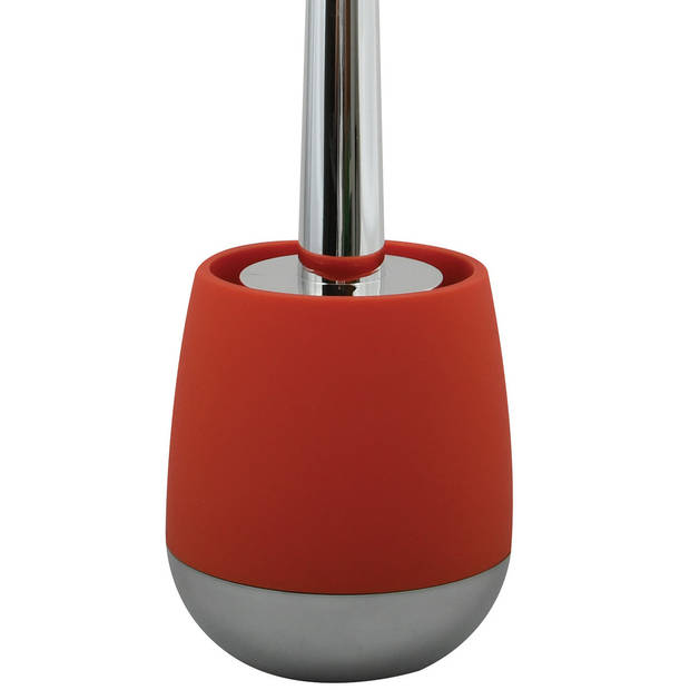 MSV Bilbao Toilet/wc-borstel houder - kunststof - rood - 38 cm - Toiletborstels