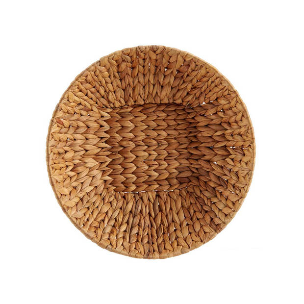 Kinvara Fruitschaal/fruitmand Rattan - gevlochten riet - D34 x H9 cm - naturel - rond - Fruitschalen