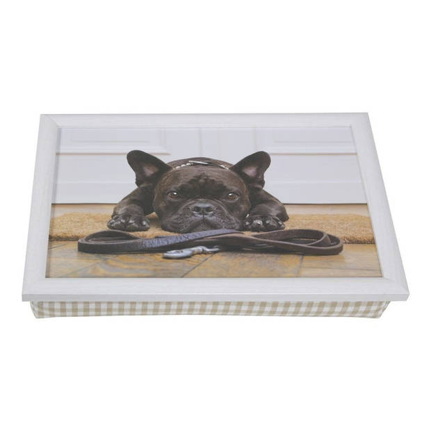 Laptray/schoottafel schattige Franse bulldog honden print 43 x 33 cm - Dienbladen