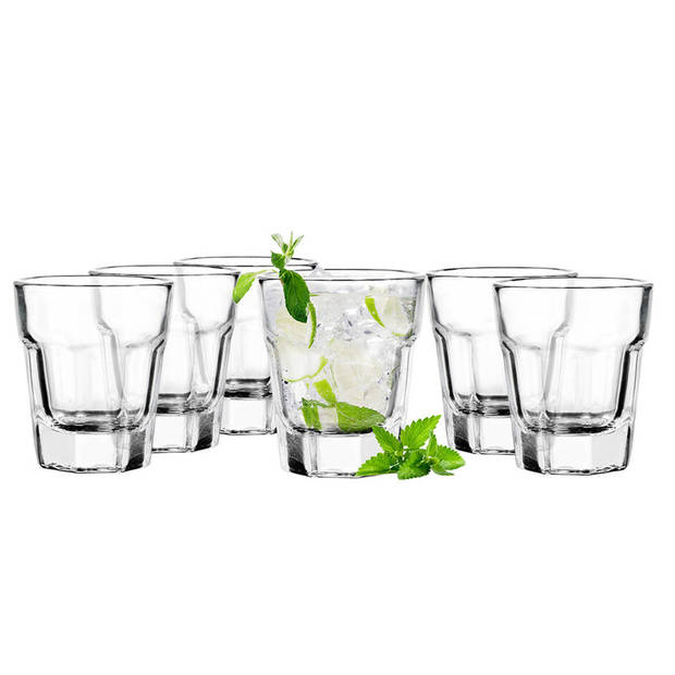 Glasmark Shotglaasjes - 6x - Krakau - 40 ml - glas - borrelglazen - Shotglazen