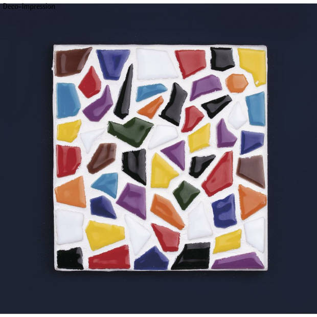 Rayher hobby Mozaiek steentjes voegmiddel - wit - zak van 500 grams - hobby artikelen - Mozaiektegel