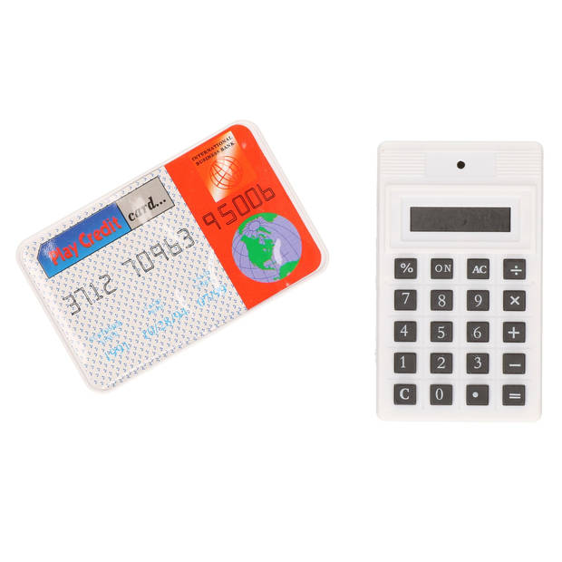 Speelgeld set - met rekenmachine en bankpasje - Winkeltje spelen - Speelgeld
