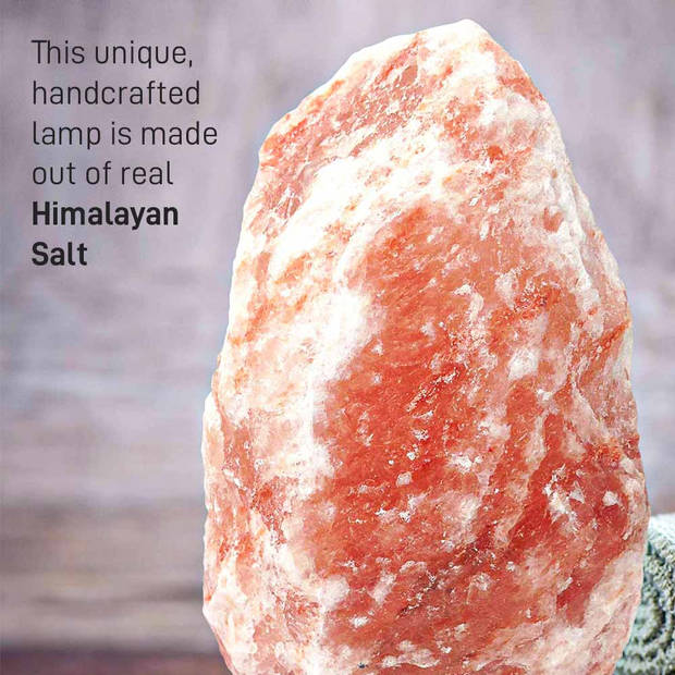 Himalaya Zoutlamp - Himalaya Salt Lamp - Groen/Zwart