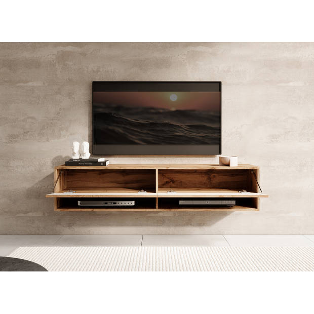 Meubella TV-Meubel Asino - Wave - Eiken - 140 cm