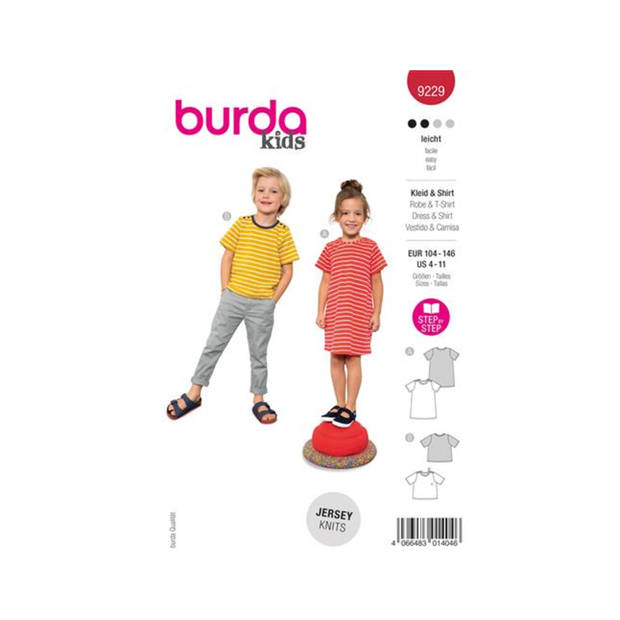 Burda nr.9229 maat 104-146