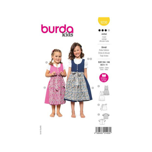 Burda nr.9230 maat 104-146