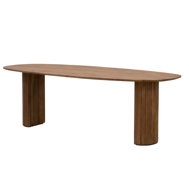 Giga Meubel - Eettafel Deens Ovaal 300cm - Bruin Mangohout - Feline