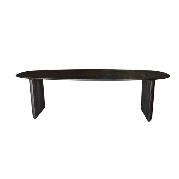 Giga Meubel - Eettafel Deens Ovaal 220cm - Zwart Mangohout - Feline