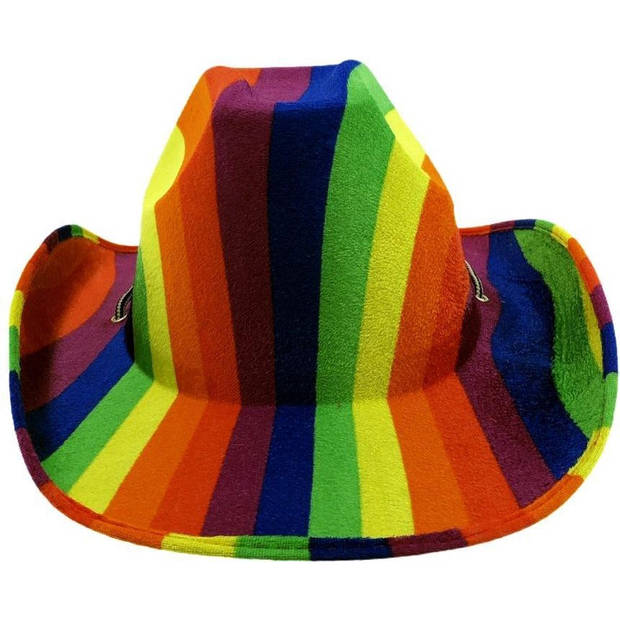 Mooie Cowboyhoed in regenboogkleuren - Pride