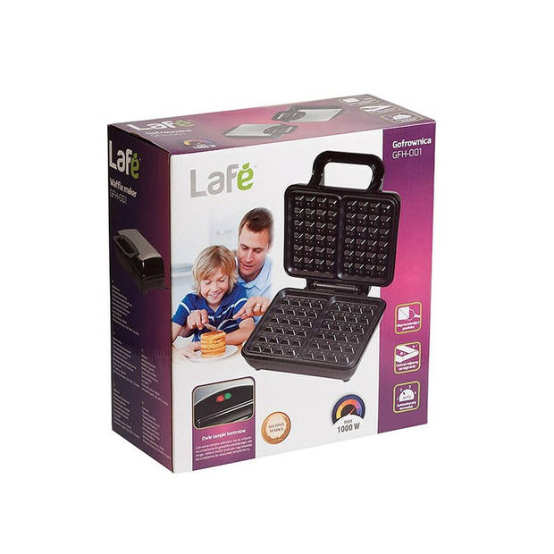 Wafelmaker Lafe LAFGOF45793 Zwart 1000 W