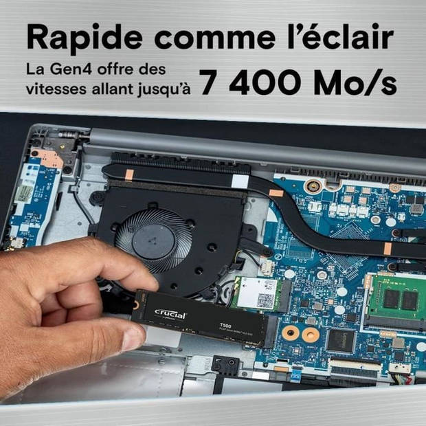 CRUCIAAL - CT1000T500SSD8 - Interne SSD - 1TB - M.2