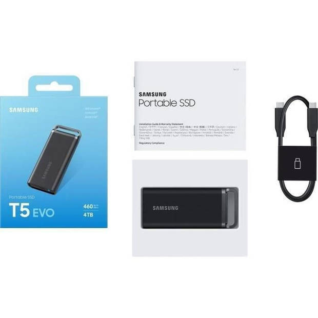 Externe SSD-schijf - SAMSUNG - T5 EVO - 4TB - USB Type C - USB 3.2 Gen1