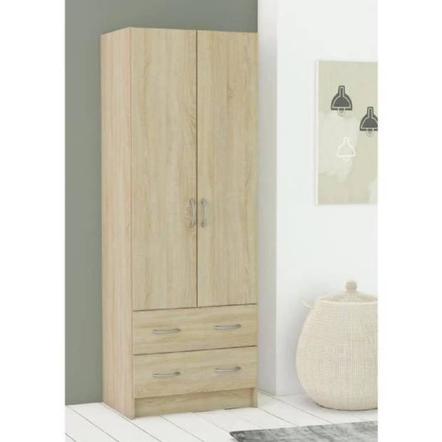 DUAL Garderobe klassiek volwassen kamer decor geborsteld eikenhout - L 61 cm