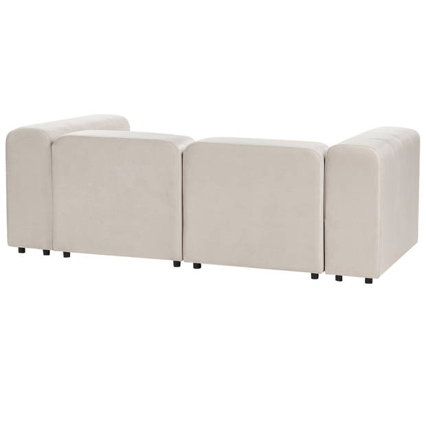 Beliani FALSTERBO - Tweezitsbank-Beige-Fluweel