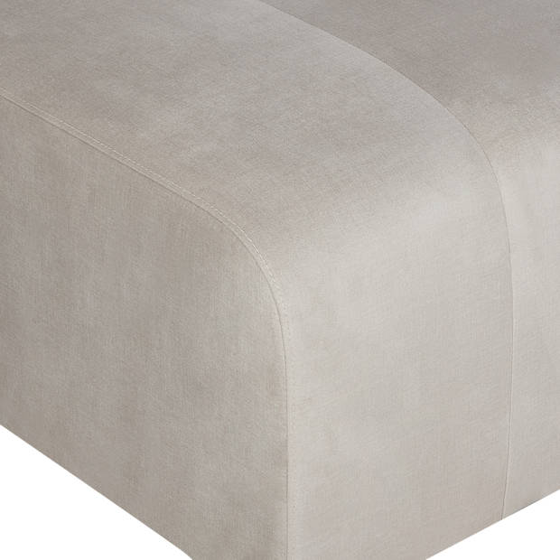 Beliani FALSTERBO - Ottomaan-Beige-Fluweel