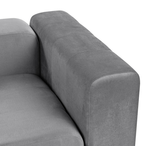 Beliani FALSTERBO - Modulaire Sofa-Grijs-Fluweel