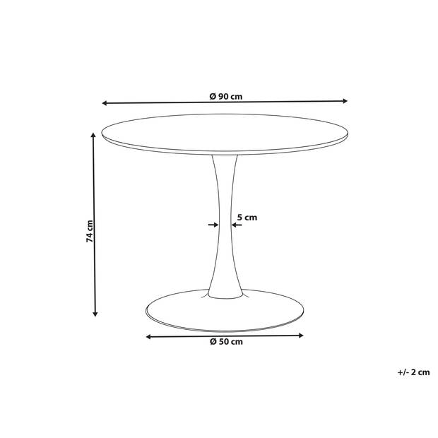 Beliani BOCA - Eettafel-Zwart-MDF