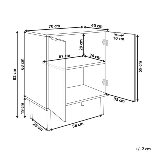 Beliani SOHO - Sideboard-Wit-MDF