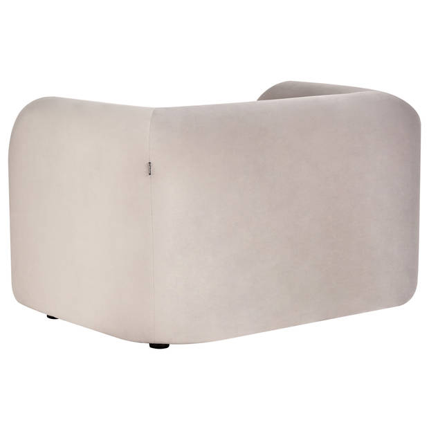 Beliani LEIREN - Fauteuil-Beige-Fluweel