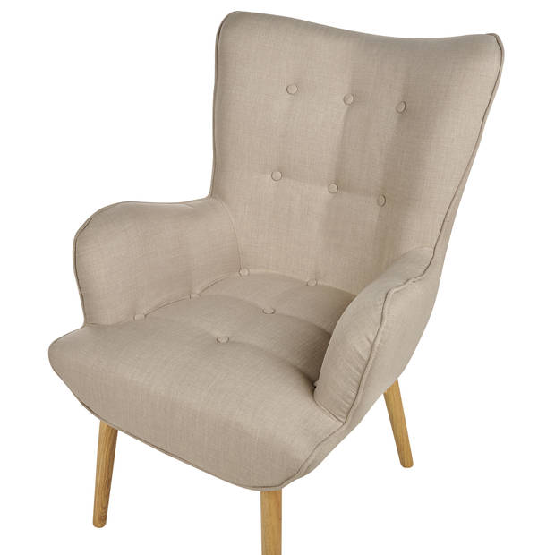 Beliani VEJLE - Fauteuil-Beige-Polyester