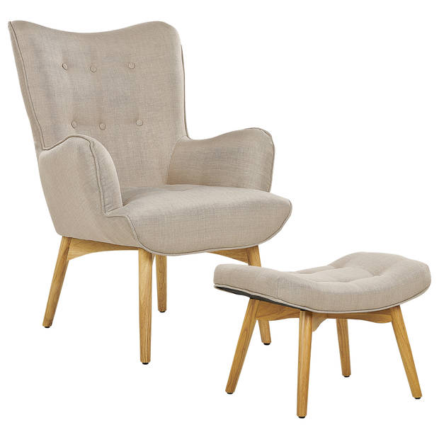 Beliani VEJLE - Fauteuil-Beige-Polyester