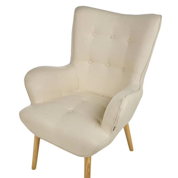 Beliani VEJLE - Fauteuil-Beige-Polyester