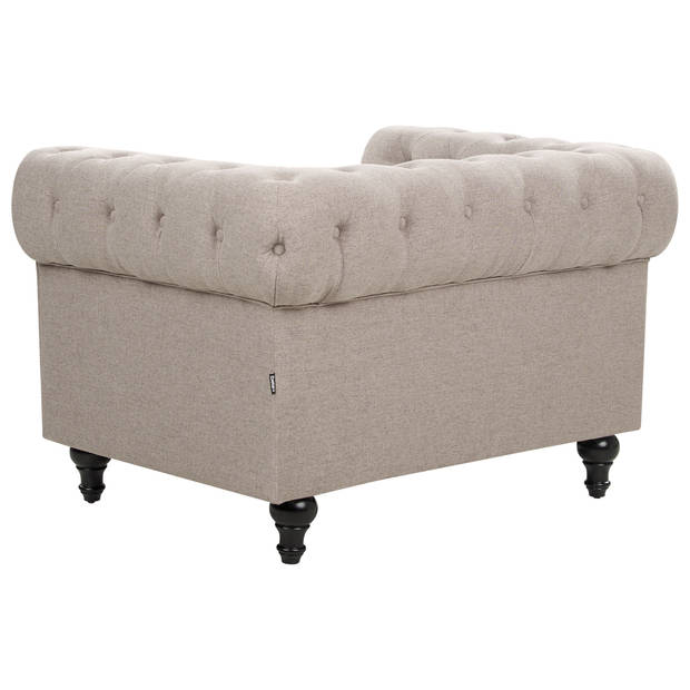 Beliani CHESTERFIELD - Fauteuil-Beige-Polyester