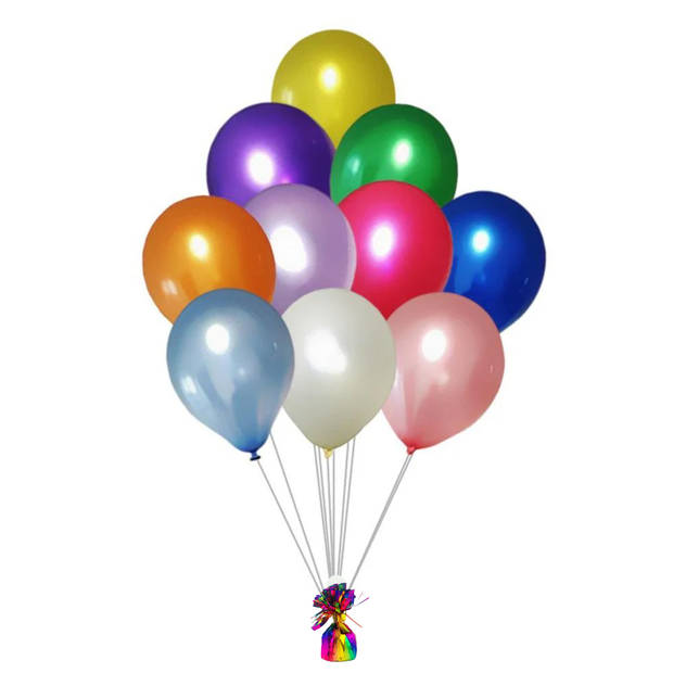 Haza Ballon gewichtjes - regenboogkleur - 170 gram - gewichtjes voor helium ballontrosjes - Ballongewichtjes