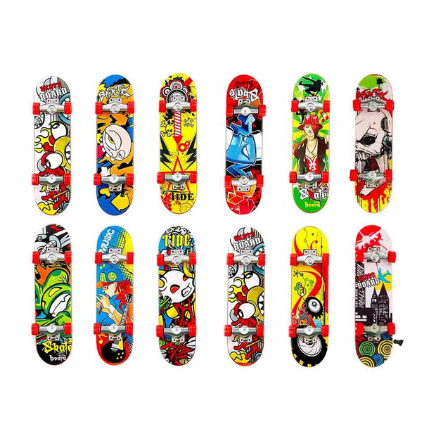 Allerion Fingerboard Set - Mini Vinger Skateboard - 12 Verschillende