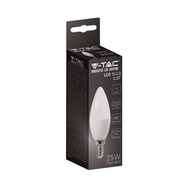 V-TAC VT-2323 LED Lampen - Kaars E14 - IP20 - 2.9 Watts - 250 Lumen - 4000K - Modelnr: - VT-2323