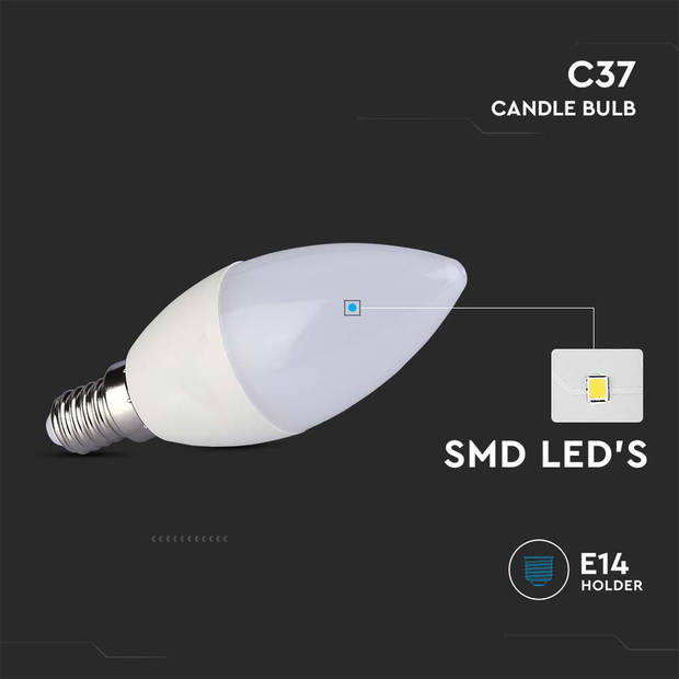 V-TAC VT-2323-N LED Lampen - Kaars E14 - IP20 - 2,9 Watt - 250 Lumen - 4000K - Modelnr: - VT-2323-N