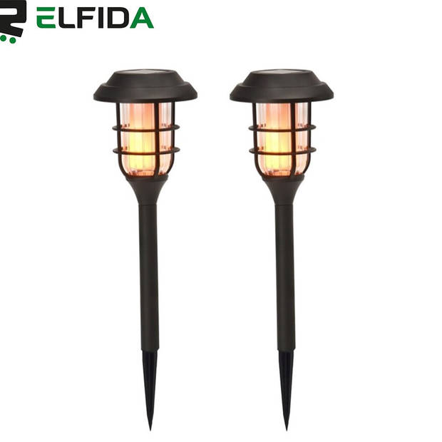 Elfida - Tuinverlichting op Zonne Energie 42cm - Tuinverlichting - Tuinlantaarns - Padverlichting - Solar LED Castle - B