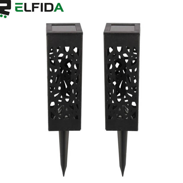 Elfida - Tuinverlichting op Zonne Energie 28cm - Tuinverlichting - Tuinlantaarns - Padverlichting - Solar LED Torre - Bu