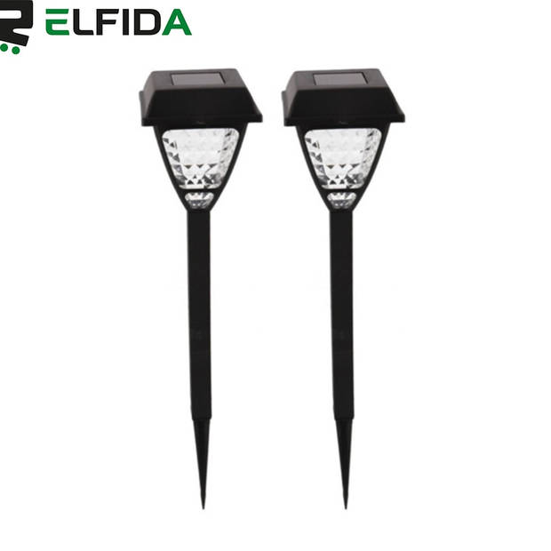 Elfida - Tuinverlichting op Zonne Energie - Tuinverlichting Bekermodel - Tuinlantaarns - Padverlichting - Solar LED - Bu