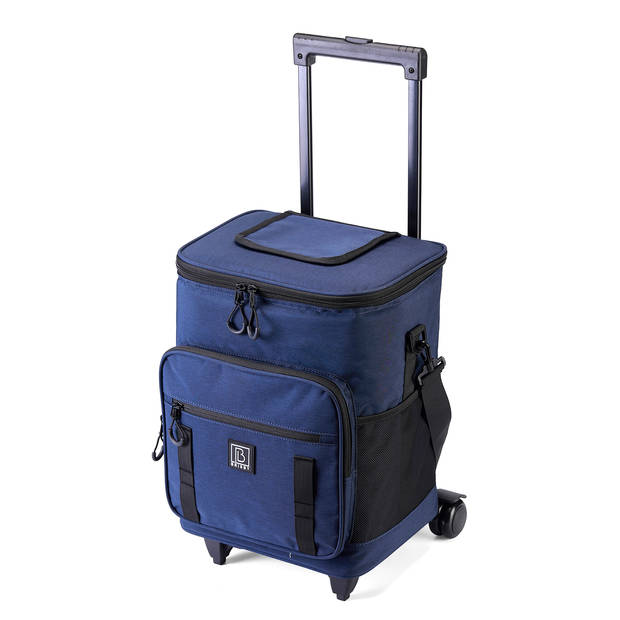 Brisby Koeltas Trolley met Telescopische trekstang en Wielen - Donkerblauw - 32 liter