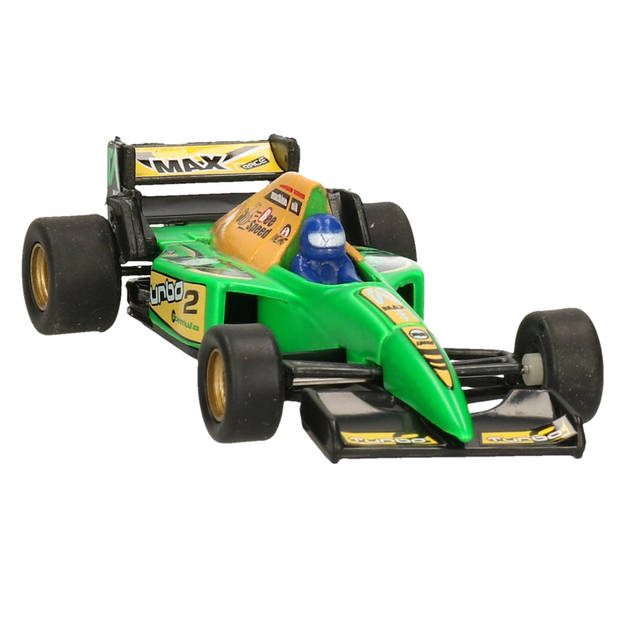 Raceauto speelgoed set van 2x stuks Formule 1 wagens 10 cm - Speelgoed auto's