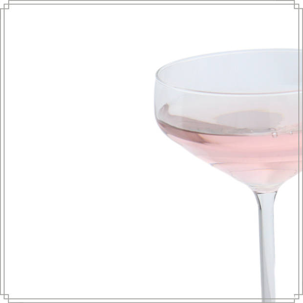 OTIX Champagnecoupe Glazen - 12 Stuks - Glas - Champagneglazen - Pornstar Martini Glazen - Cocktailglazen