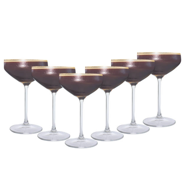 OTIX Champagnecoupe Glazen - 6 Stuks - Glas - Champagneglazen - Pornstar Martini - Glazen - Cocktailglazen