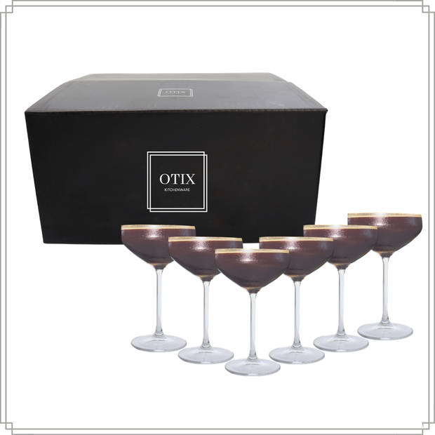 OTIX Champagnecoupe Glazen - 6 Stuks - Glas - Champagneglazen - Pornstar Martini - Glazen - Cocktailglazen