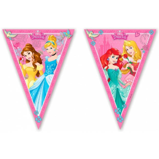 Set van 3x stuks Disney Princess slingers vlaggetjes 2,3 m - Vlaggenlijnen