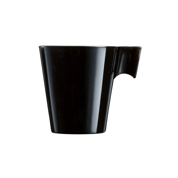 Caffe Lungo koffie/espresso mokken zwart - Bekers