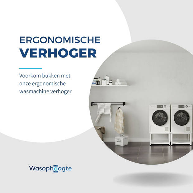 Wasmachine Verhoger Dubbel - Wit