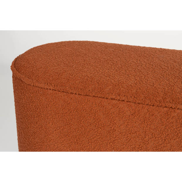 Housecraft Marcos Bankje Bouclé Rood/ Bruin