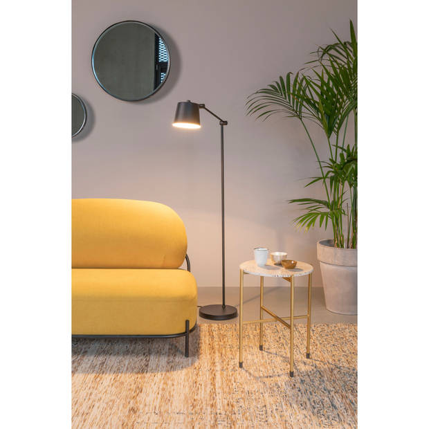 Housecraft Raj Spiegel/ Wandspiegel/ Badkamerspiegel Rond Metaal 60x60 cm Zwart