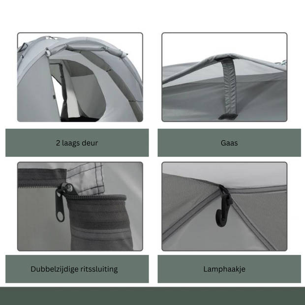 Tent voor 3 personen - Kampeertent - Koepeltent - Kamperen - 2 -3 personen