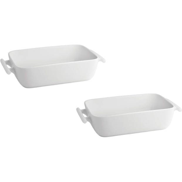 BonBistro Ovenschaal Yong Squito - 19 x 12 x 6 cm / 720 ml - Wit - 2 stuks