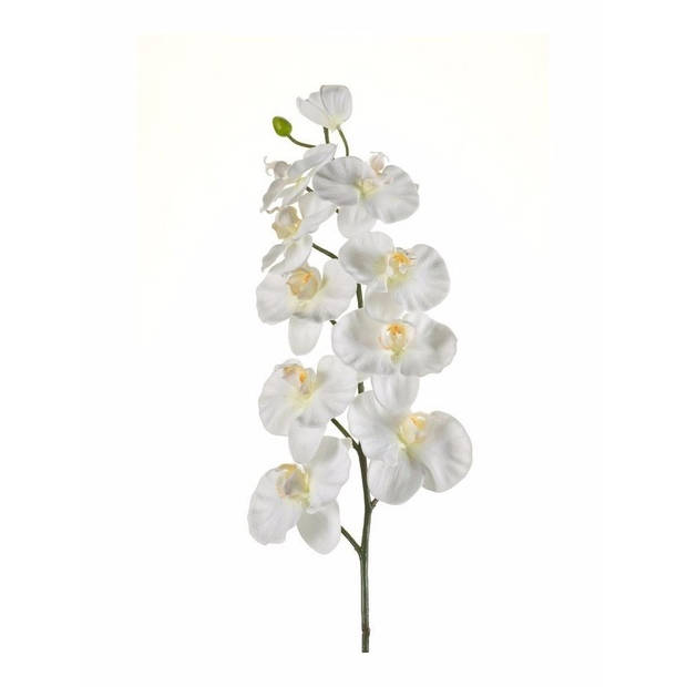 Kunstbloem - Orchidee - op tak - 100 cm - wit - sier - decoratie bloemen - Kunstbloemen