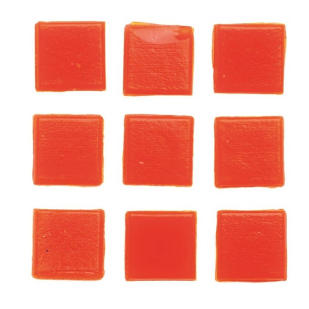 30x stuks vierkante mozaiek steentjes oranje 2 x 2 cm - Mozaiektegel